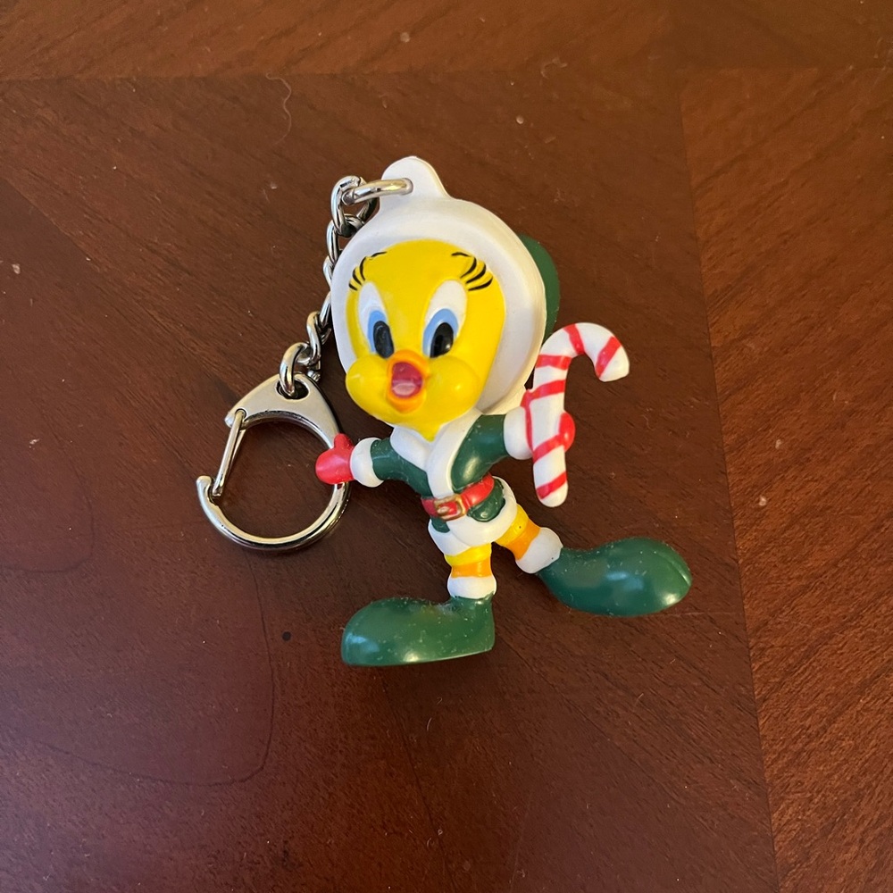 Tweety Bird Christmas Keychain